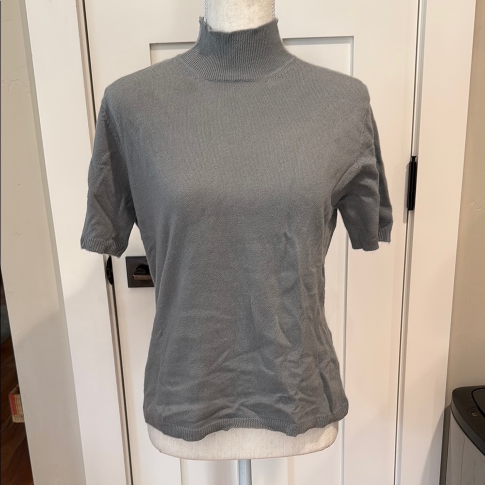 Vintage Banana Republic Blueish/Gray Cashmere Women's Turtleneck Top